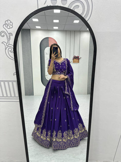 Festival Wear Chinon Lehenga Choli Set
