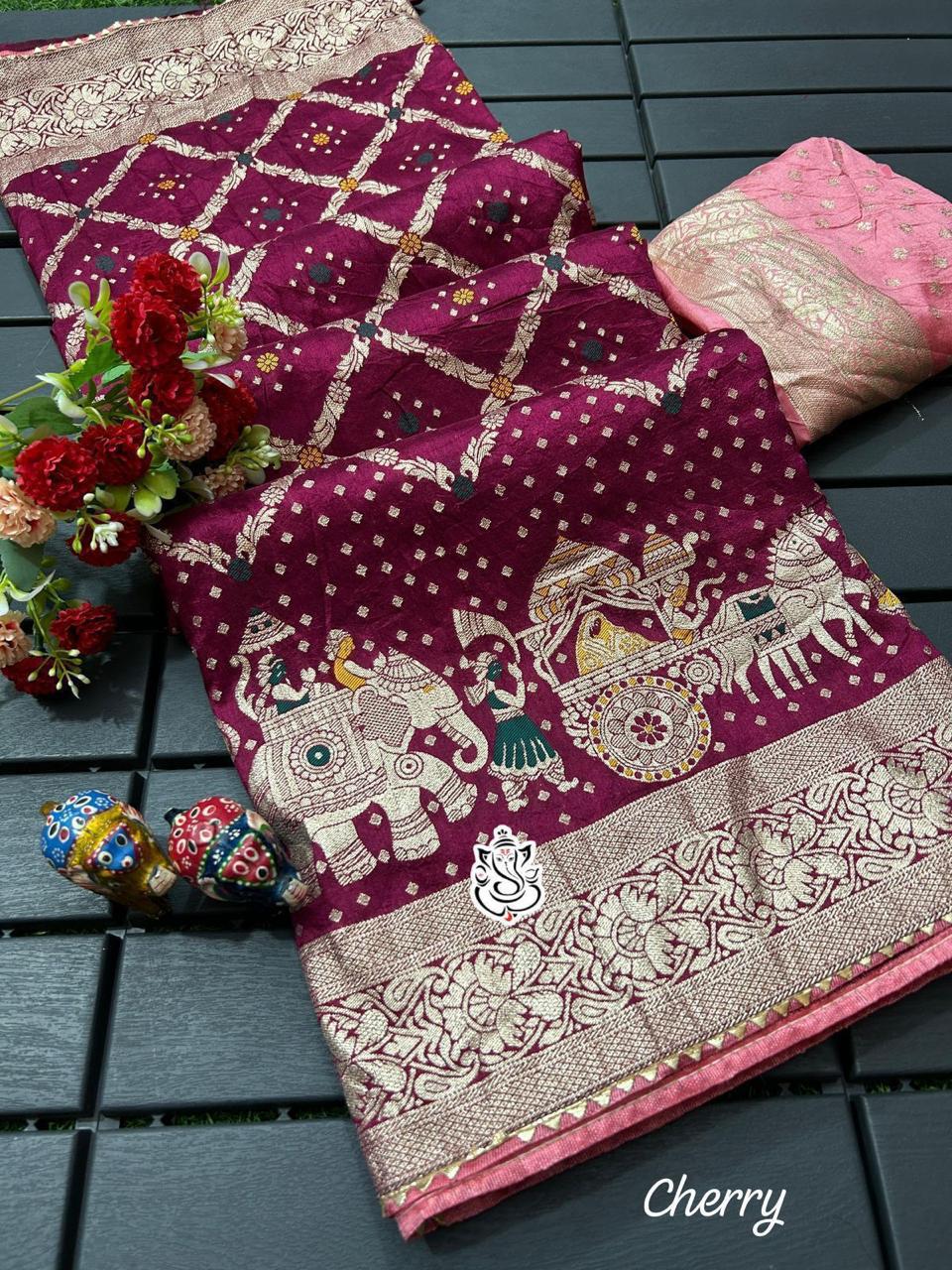 Royal Dolla Silk Saree with Meena & Zari Weaving – Traditional Wedding Collection
