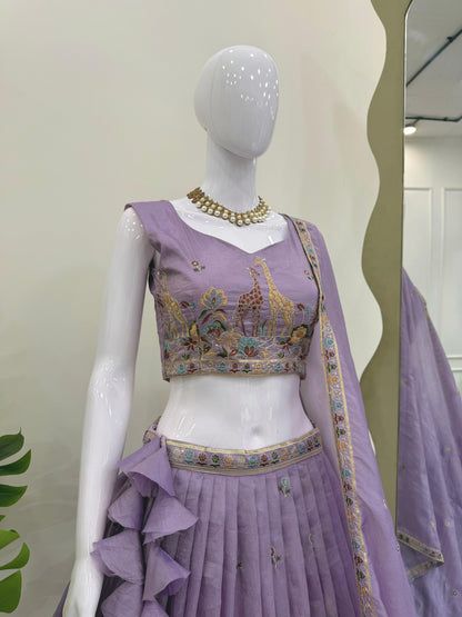 Gold Crush Embroidered Lehenga Set