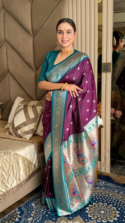 Paithani Silk Peacock Border Saree