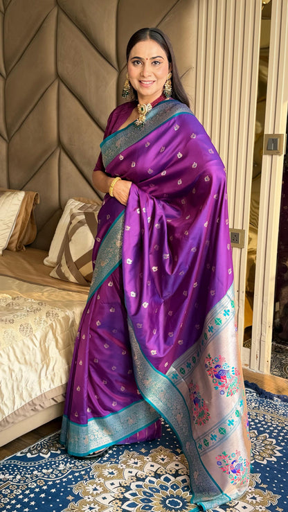 Paithani Silk Peacock Border Saree