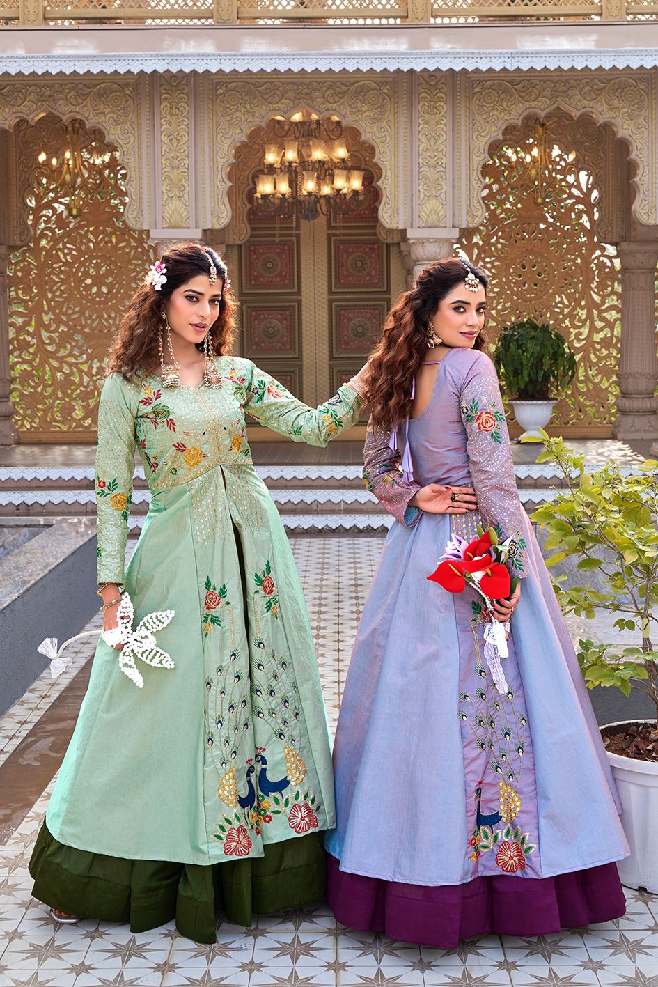 Peacock Embroidered Lehenga Choli
