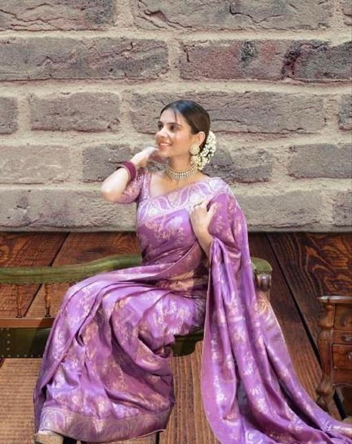 Elegant Purple Festive Saree