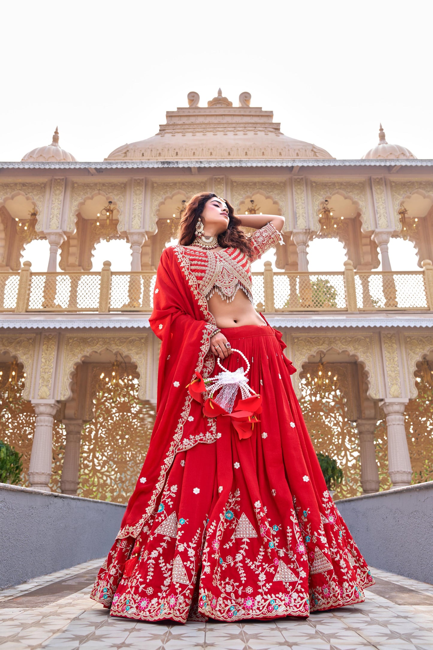 Heavy Embroidery Wedding Lehenga Choli