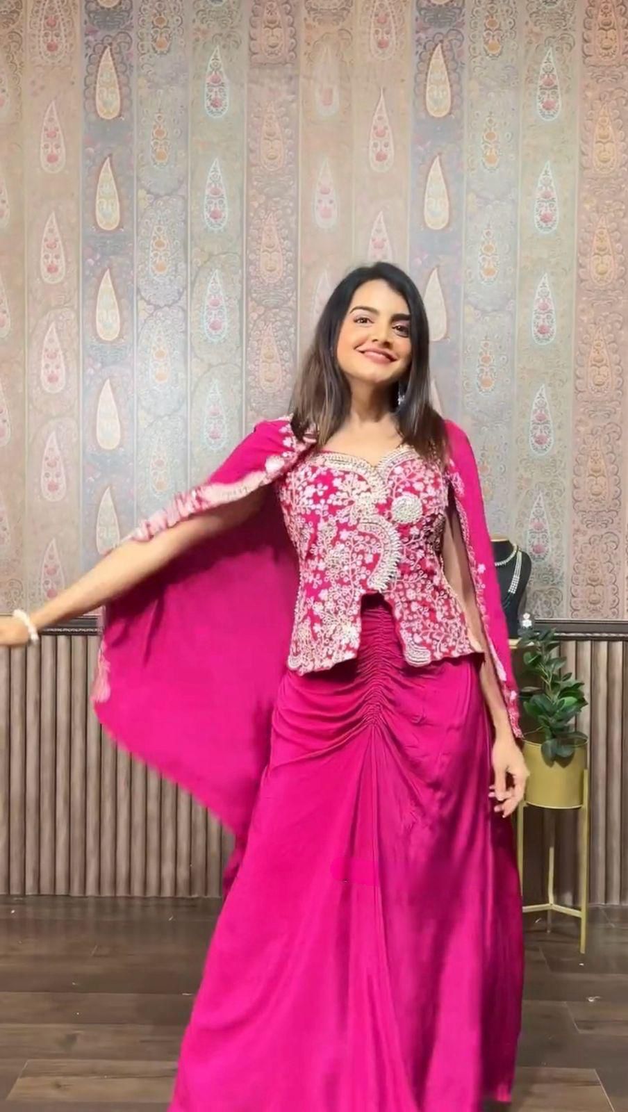 Designer Jacket Palazzo Set with Dupatta