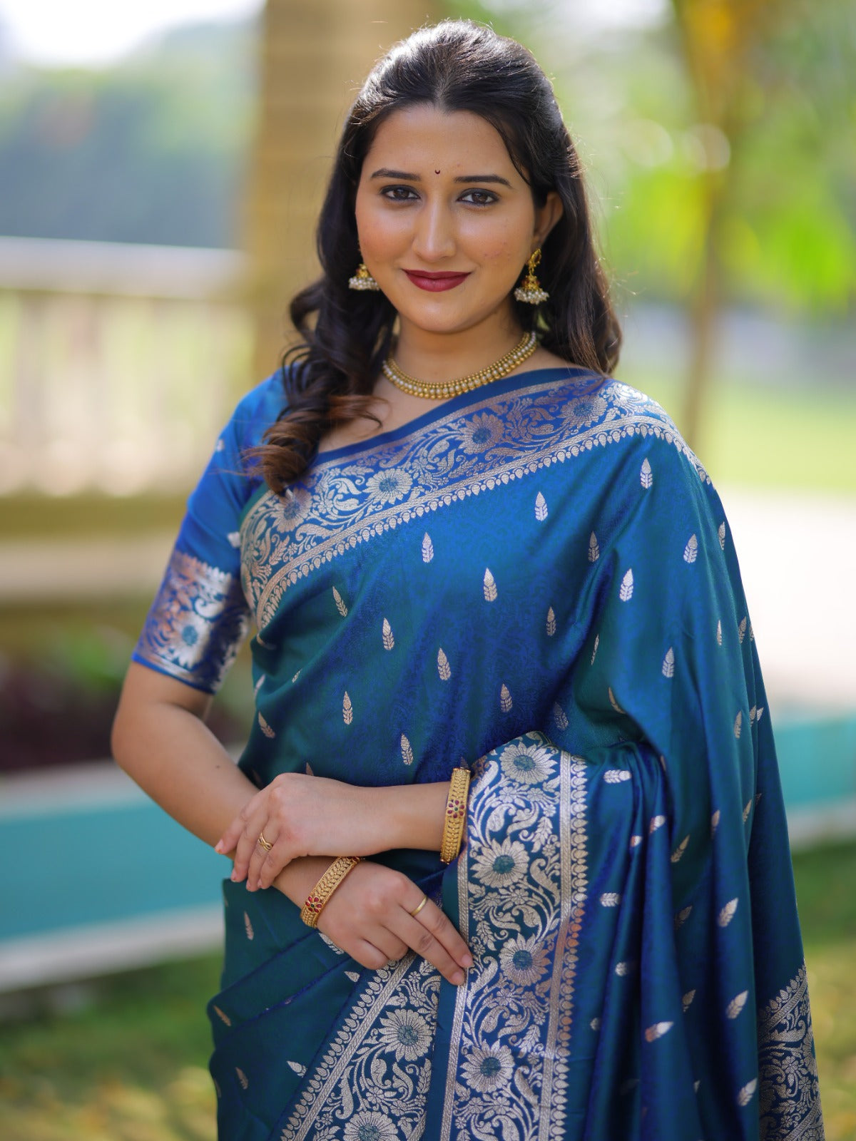 Fresh Arrival Soft Pure Banarasi Silk Saree – Rich Zari Weaving