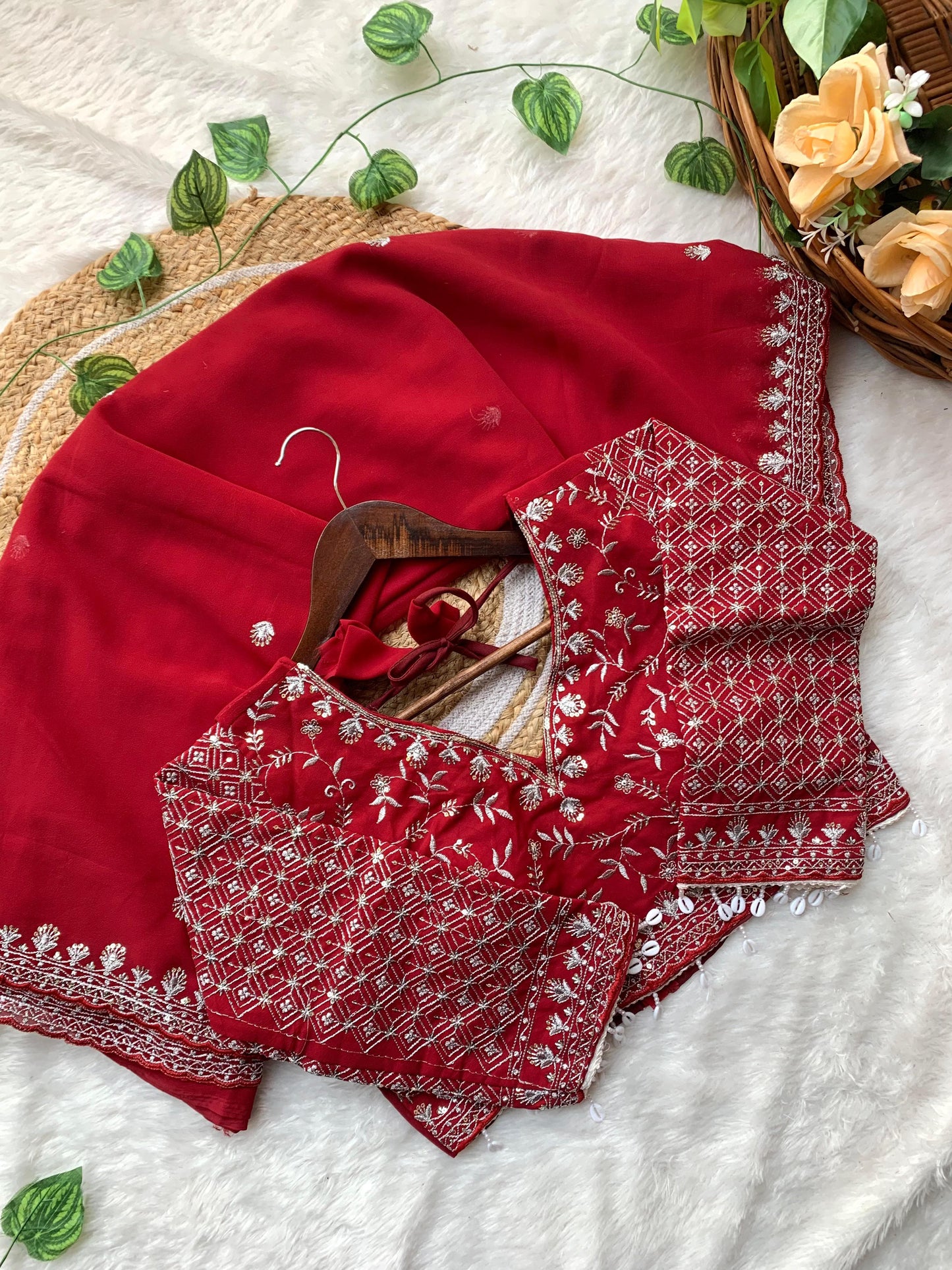 Neha Georgette Embroidery Saree – Rich Look Designer Sequence Work Saree