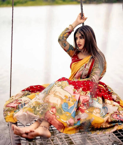 Kalamkari Georgette Lehenga Choli