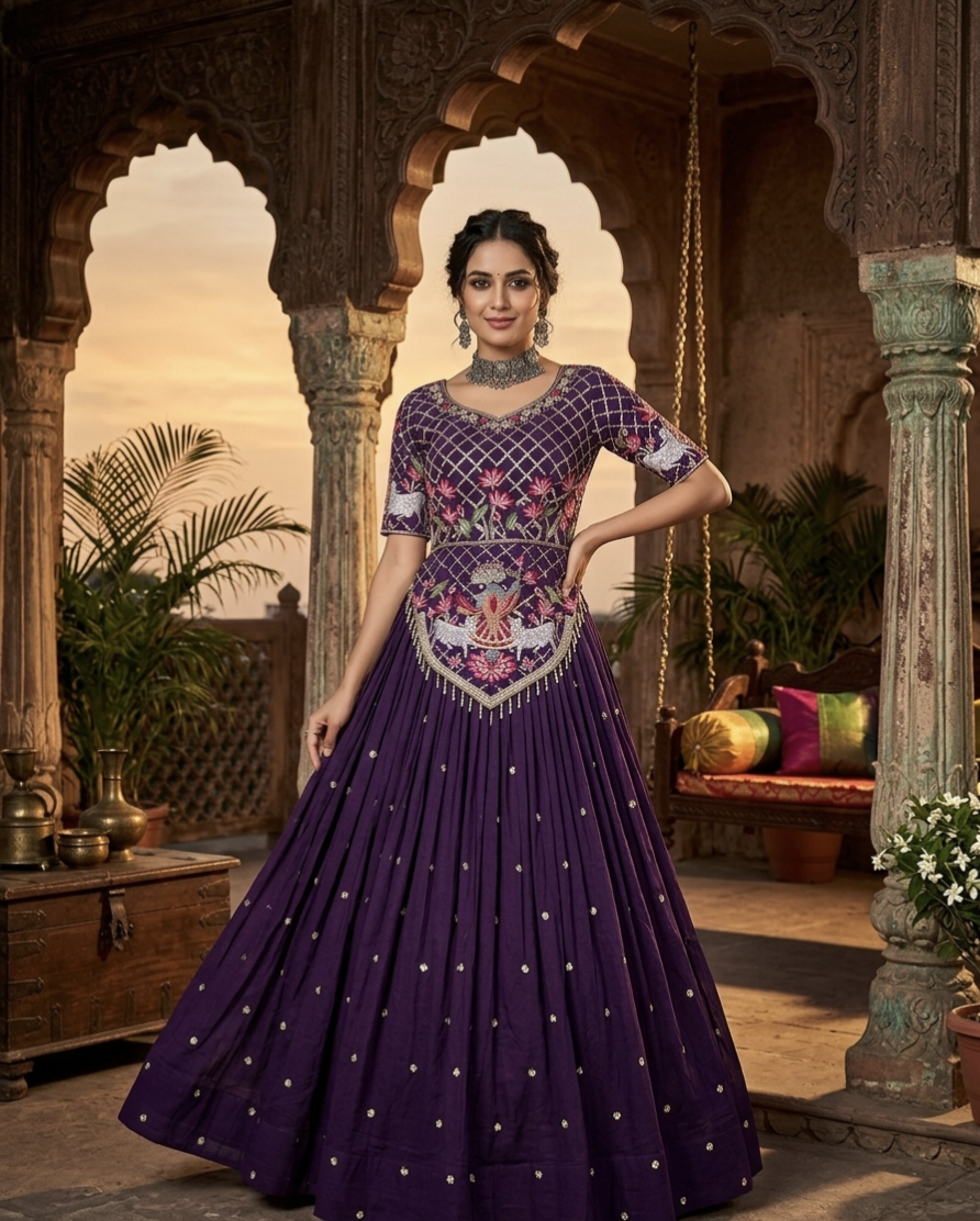 Royal Vichitra Silk Wedding Wear Lehenga Choli With Heavy Embroidery Work
