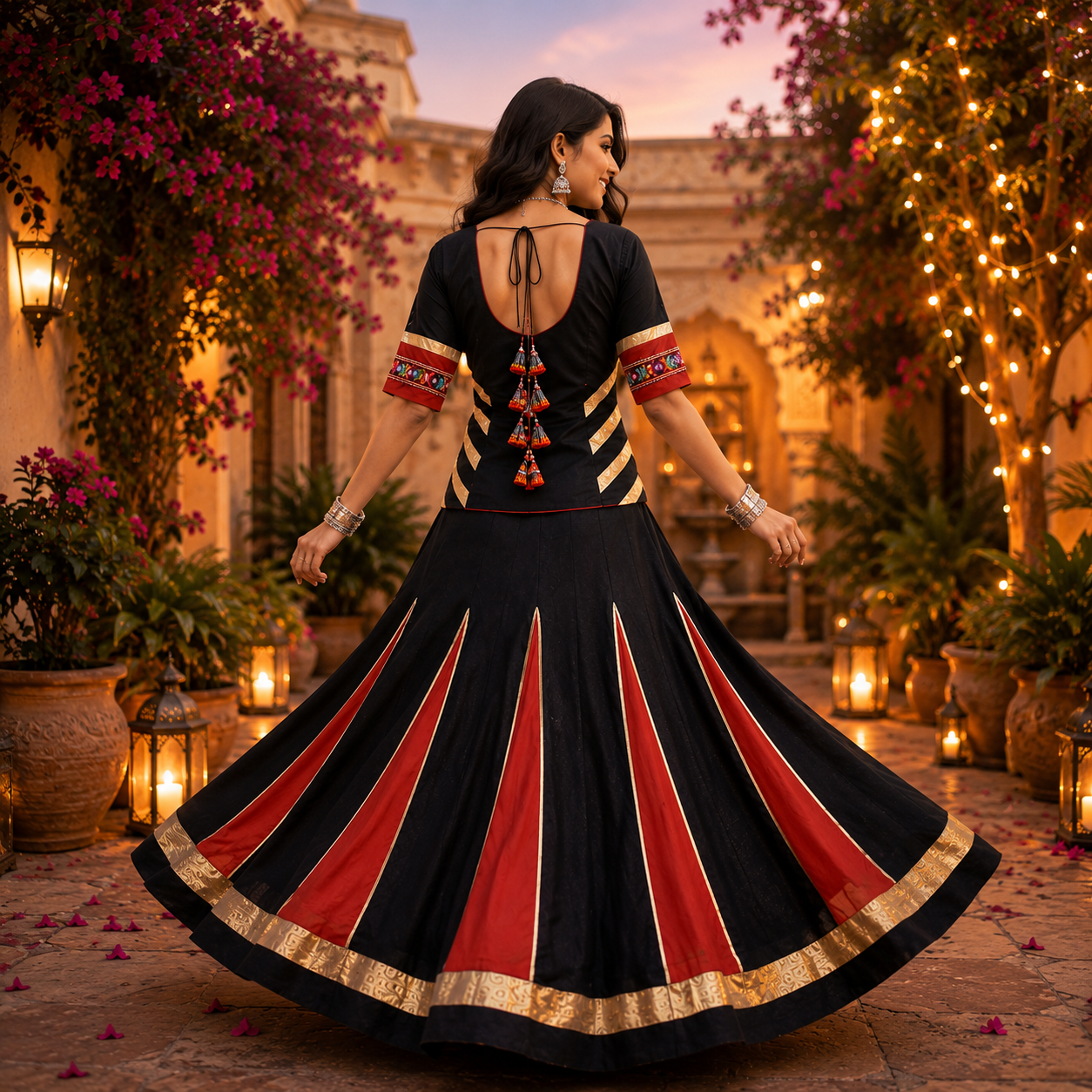 Navratri Special Pure Cotton Kediyu Lehenga Set | 6 Meter Flair | Garba & Dandiya Dress