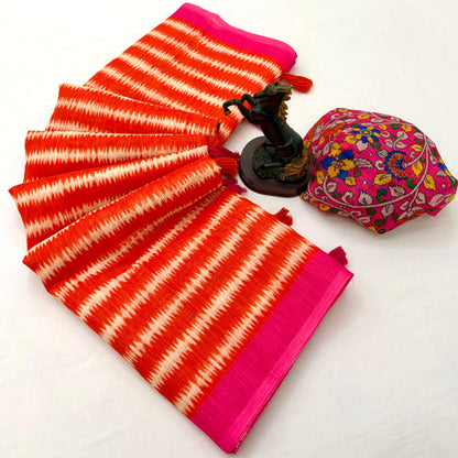 Rangriti – Soft Linen Cotton Printed Saree