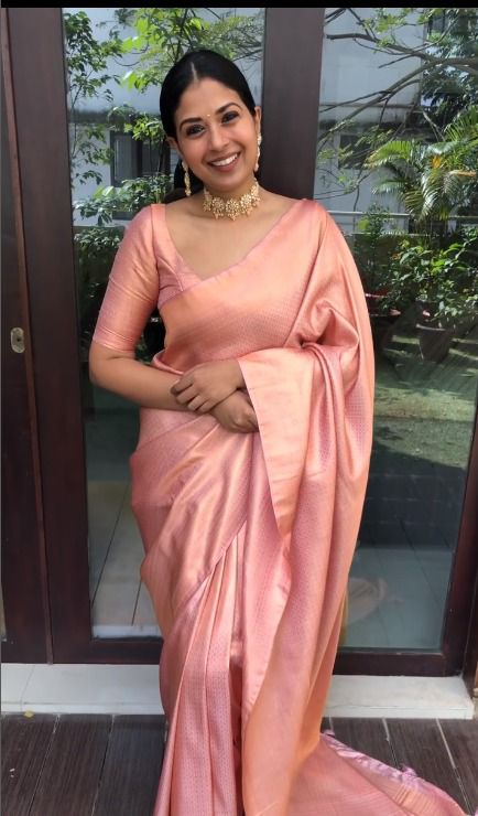Peach Silk Saree