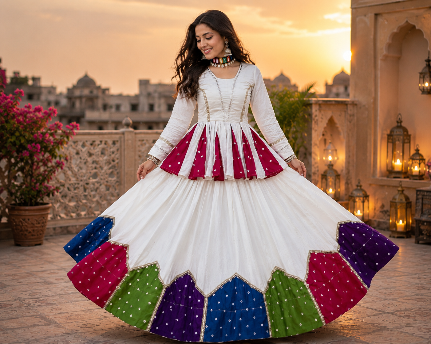 Navratri Special Pure Cotton Kediyu Lehenga Set | 6 Meter Flair | Fully Stitched