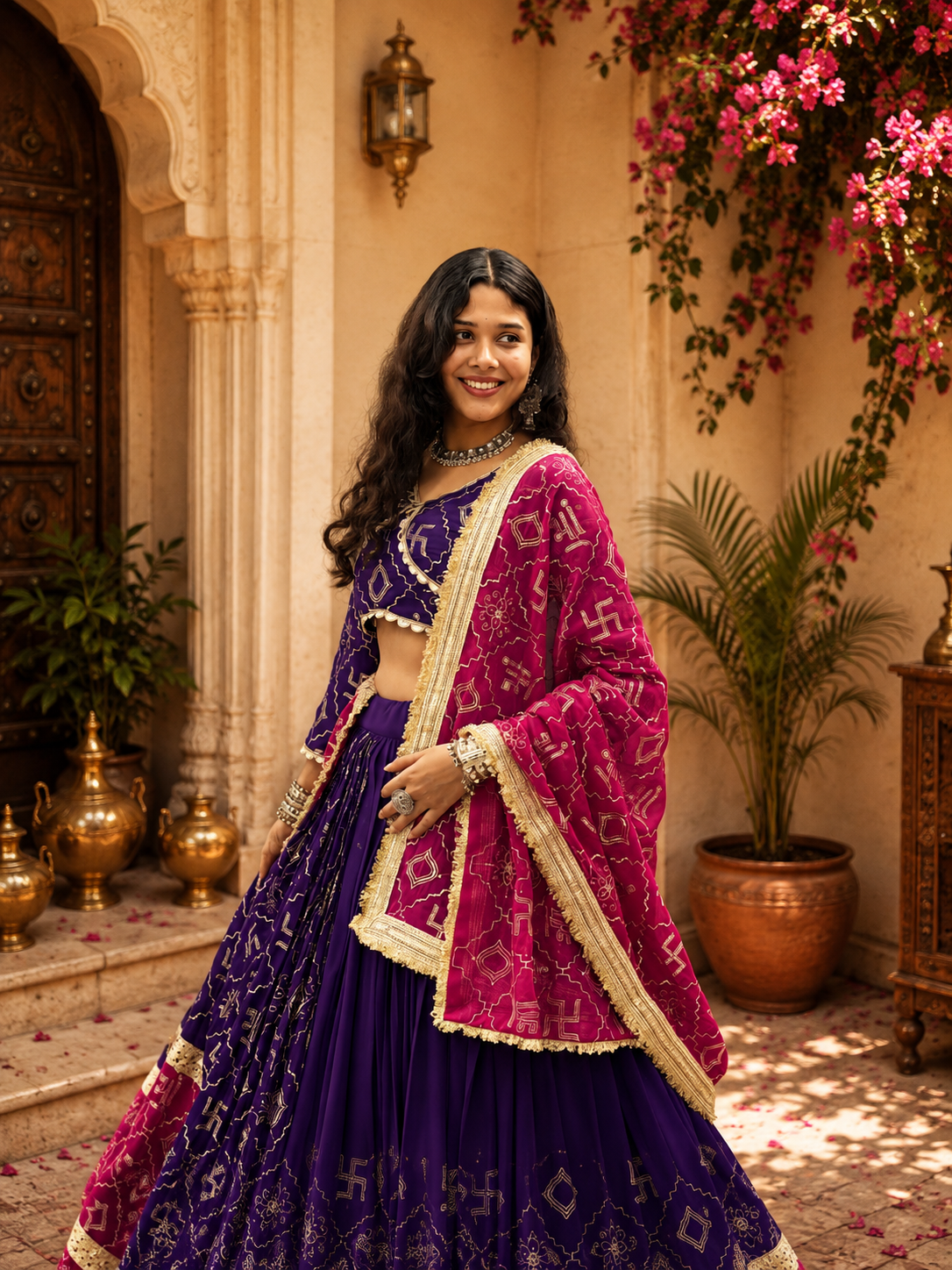 Navratri Special Heavy Embroidery Lehenga Choli Set