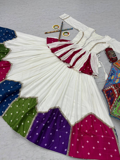 Navratri Special Pure Cotton Kediyu Lehenga Set | 6 Meter Flair | Fully Stitched