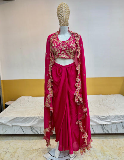 Party Wear Dhoti Lehenga Set