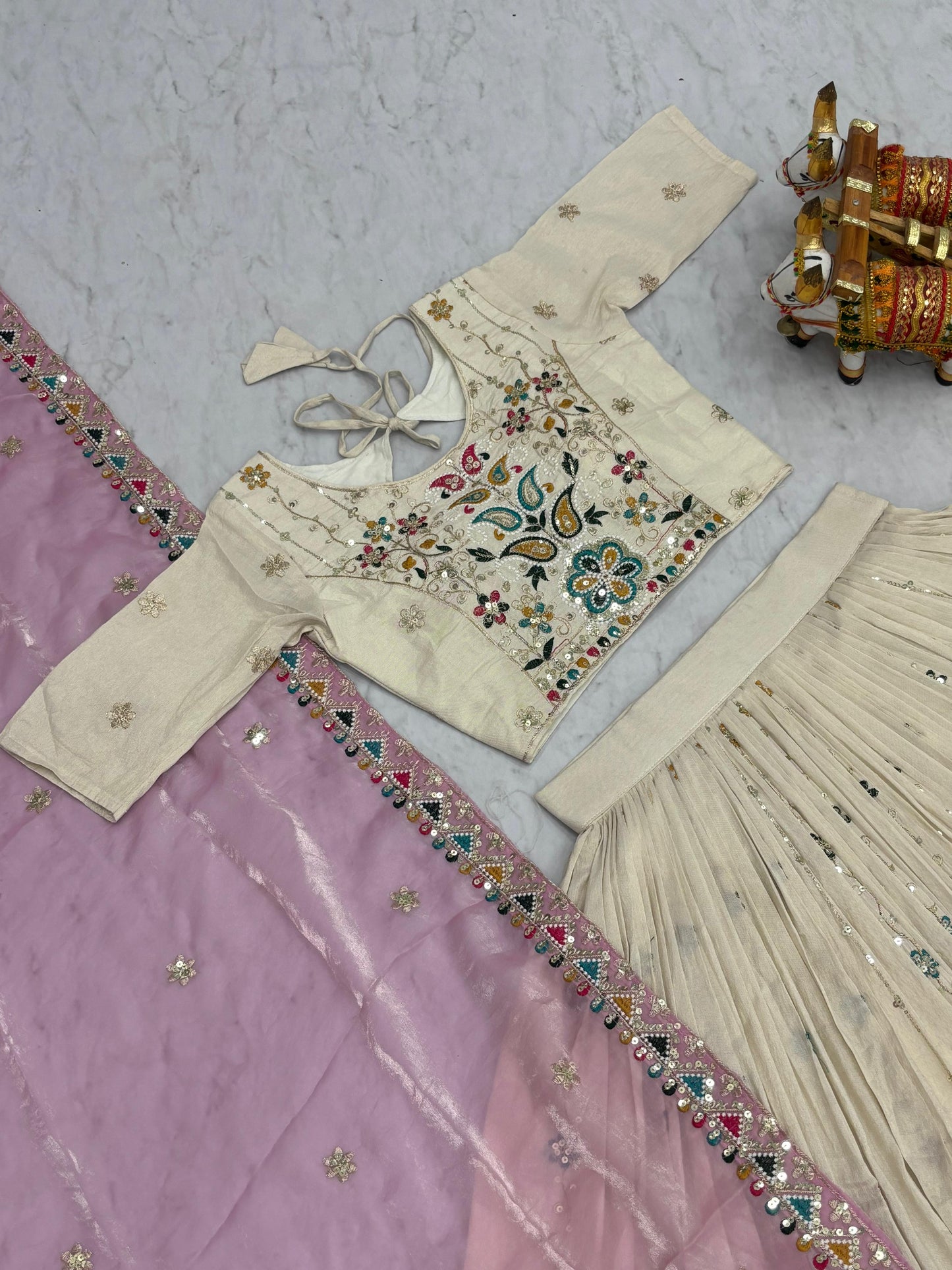 Tissue Silk Festival Lehenga Set