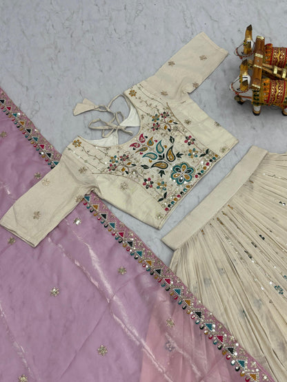 Tissue Silk Festival Lehenga Set