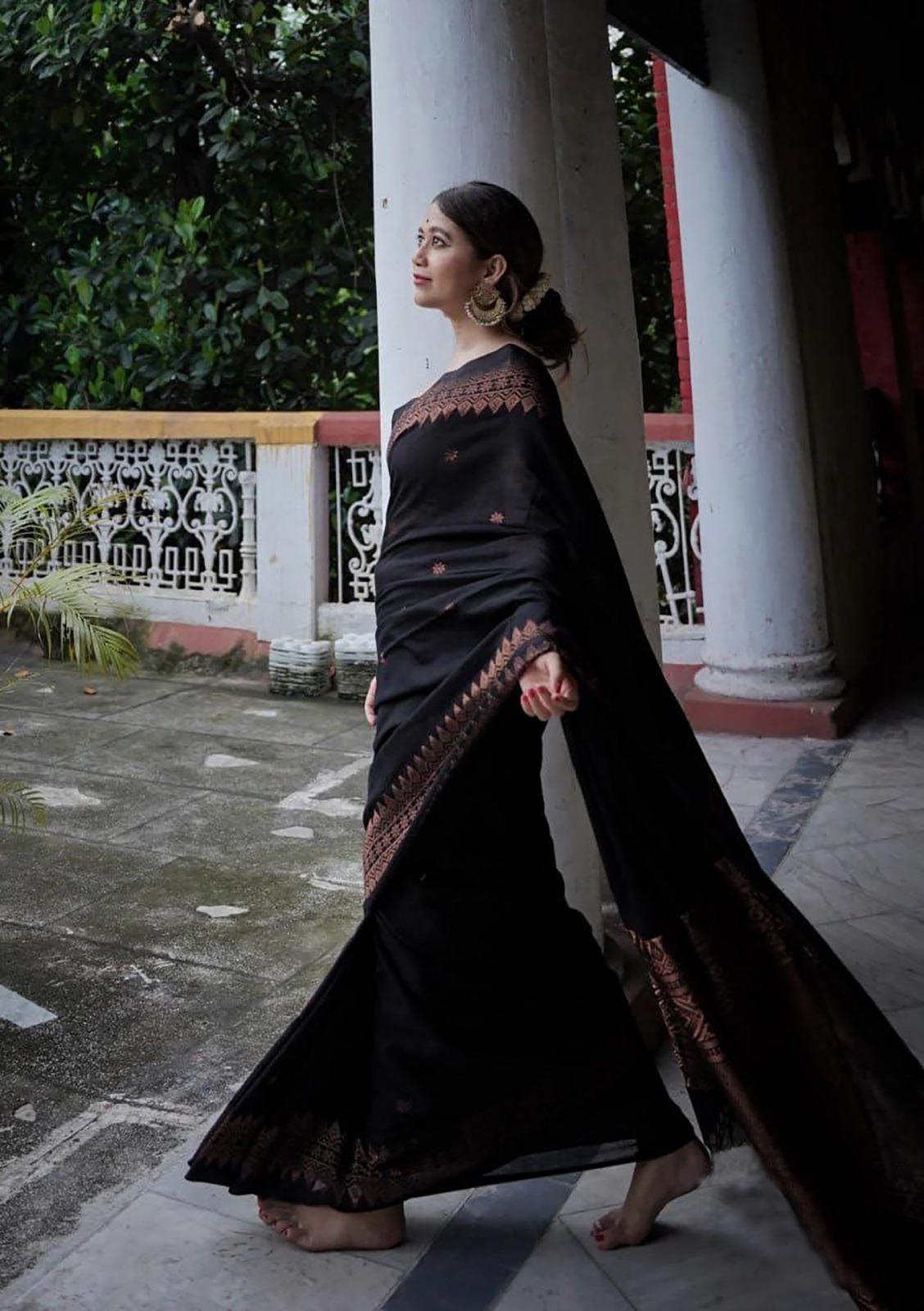 Black Zari Saree