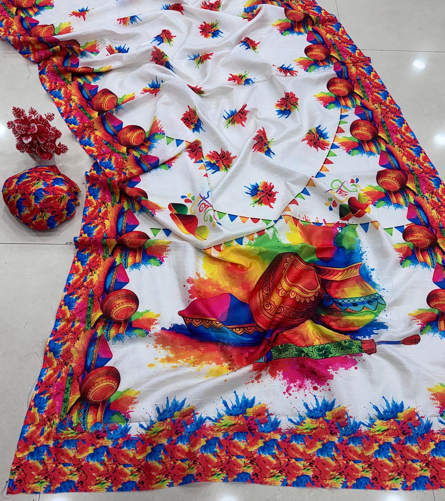 Handloom Tussar Silk Kalamkari Saree