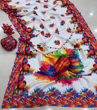 Handloom Tussar Silk Kalamkari Saree