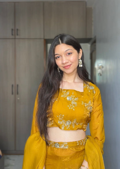 3-Piece Party Wear Lehenga Set