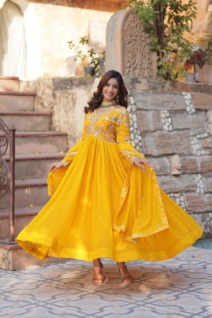 Premium Designer Gown With Dupatta