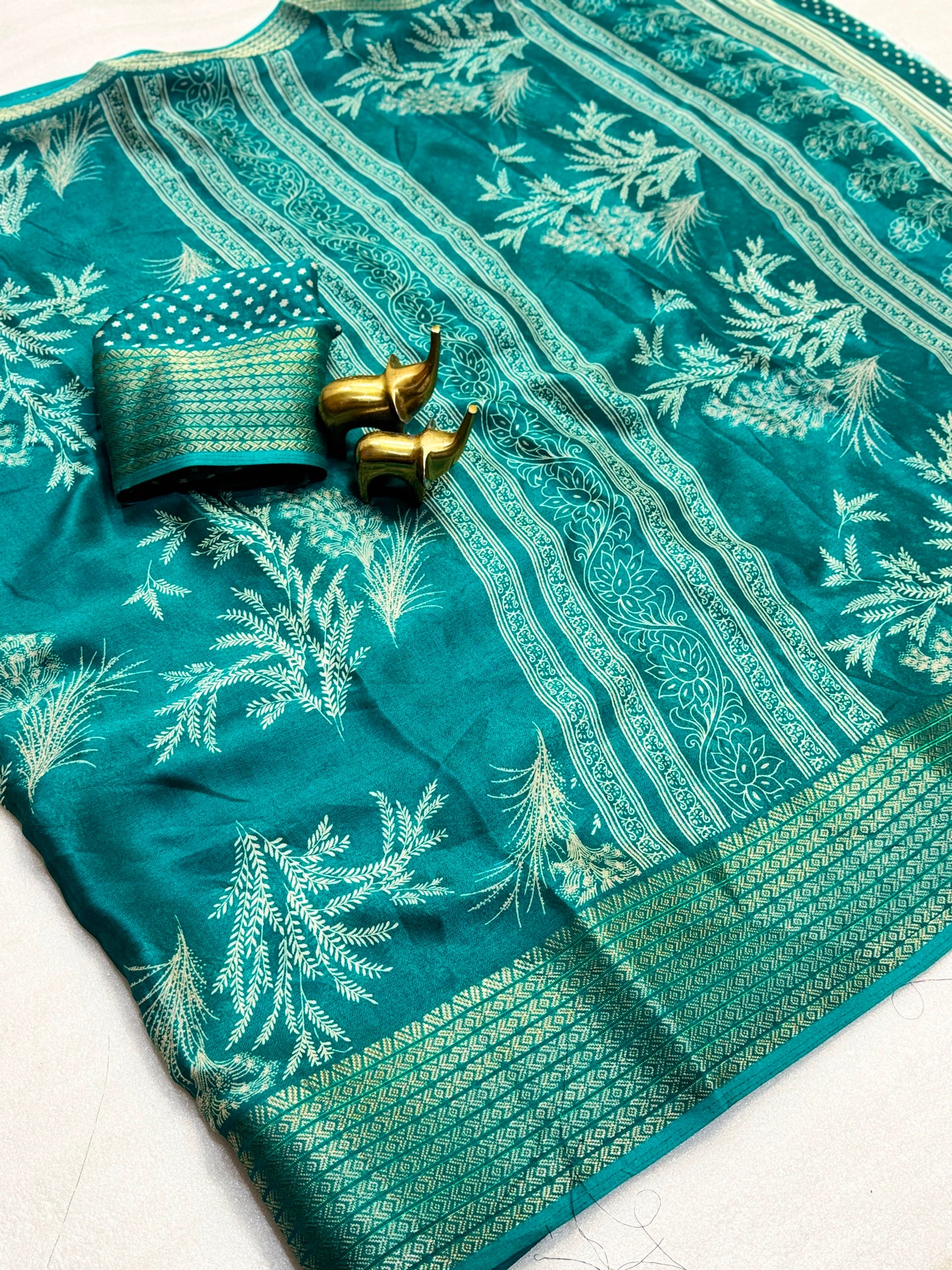 Graceful Floral Woven Saree