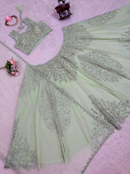 Heavy Butterfly Net Designer Lehenga Choli