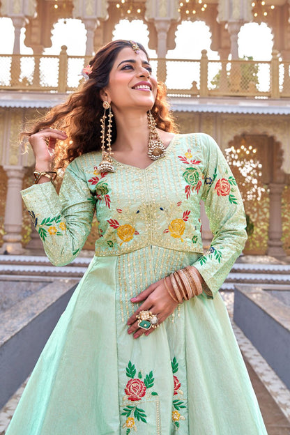 Peacock Embroidered Lehenga Choli