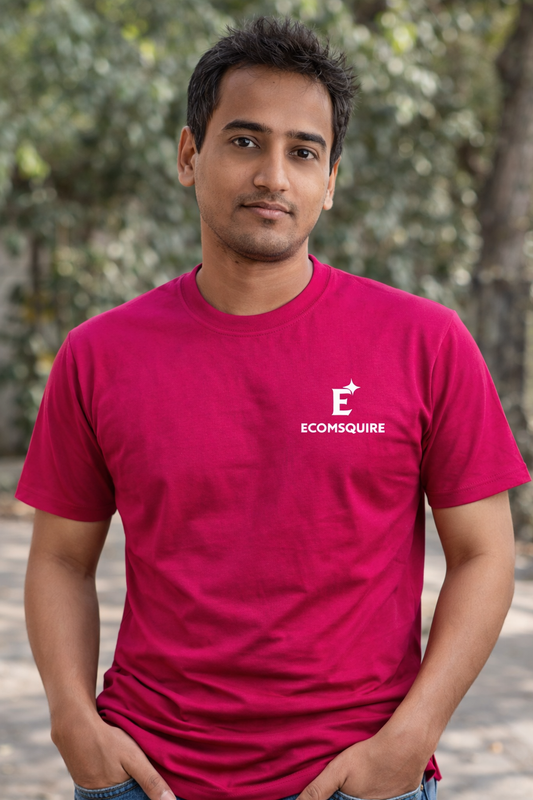 ECOMSQUIRE Premium Comfort Maroon T-Shirt