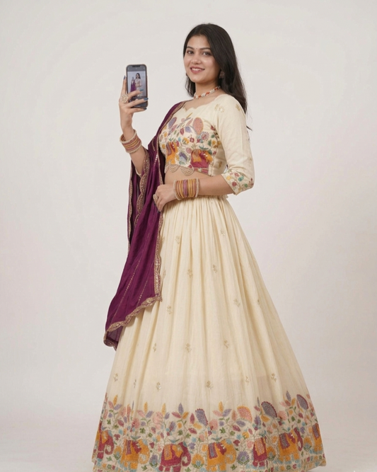 beautifully crafted traditional lehenga choli set