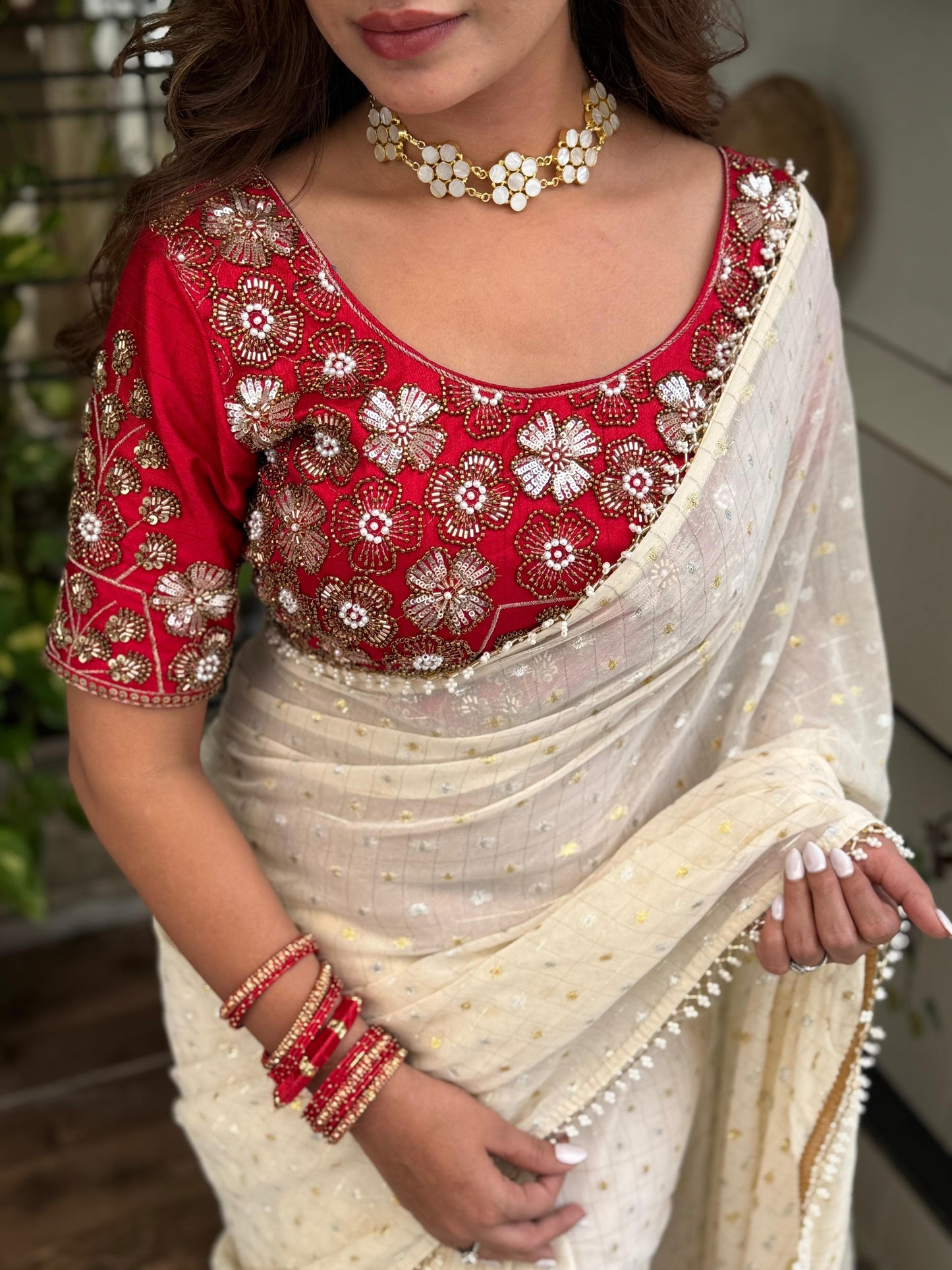 Afsana Crunchy Georgette Saree