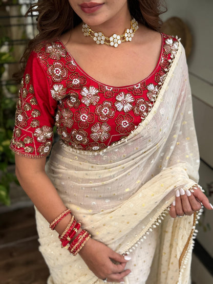Afsana Crunchy Georgette Saree