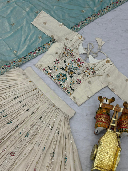 Tissue Silk Festival Lehenga Set