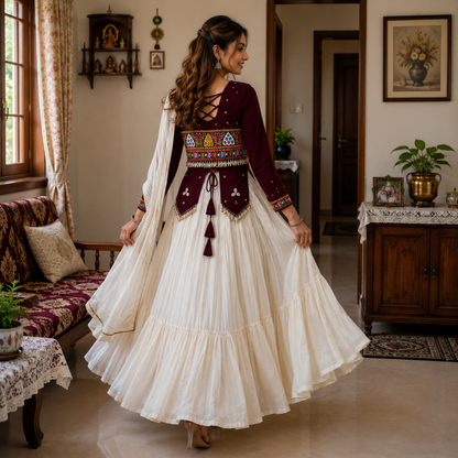 Navratri Special Hand Work Lehenga Choli | 9 Meter Flair