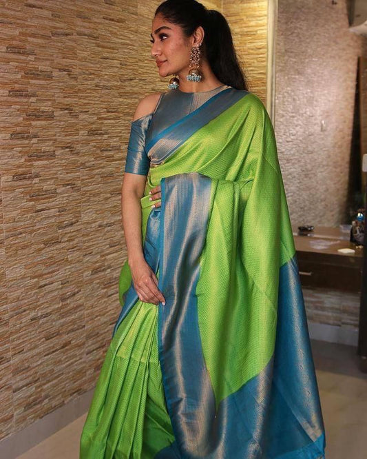 Green Blue Silk Saree