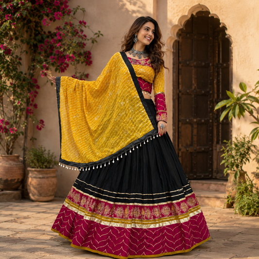 Navratri Special Pure Cotton Lehenga Choli Set