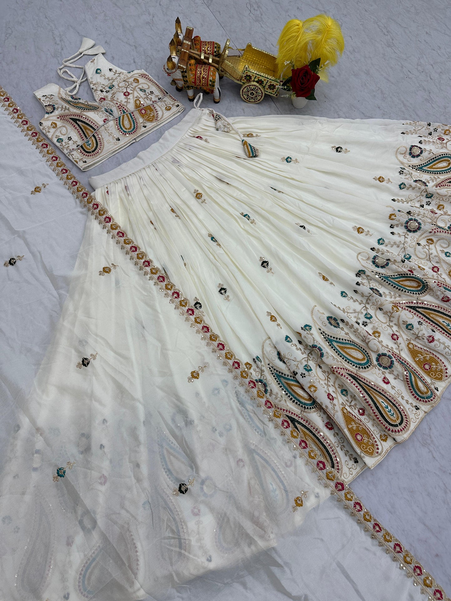 Wedding Vichitra Lehenga Choli