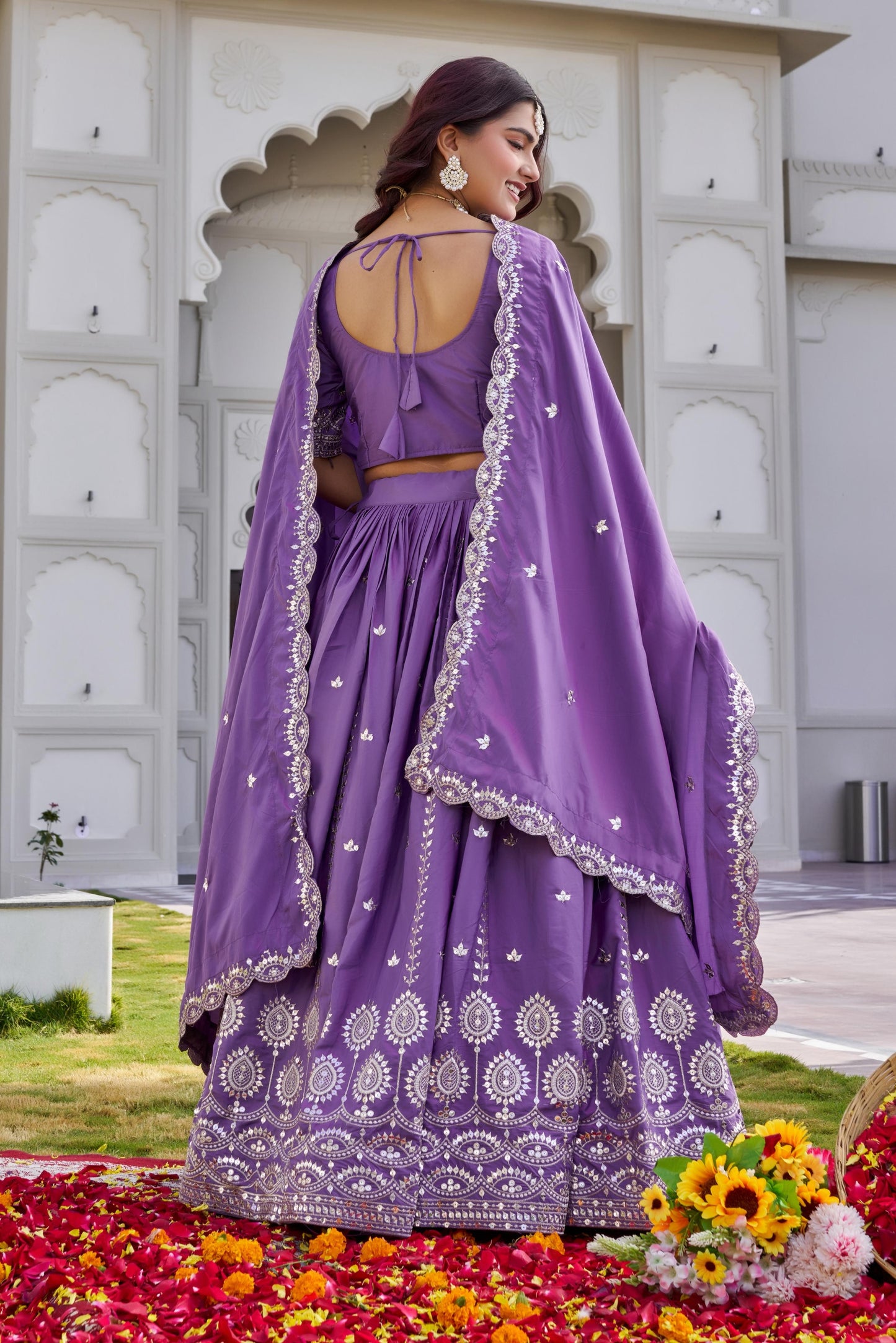 Festival Special Pure Crepe Silk Lehenga Choli With Heavy 7mm Embroidery Sequence Work