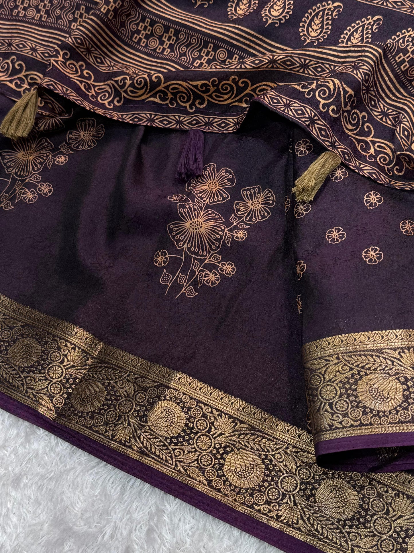 Tom & Jerry Cotton Silk Saree