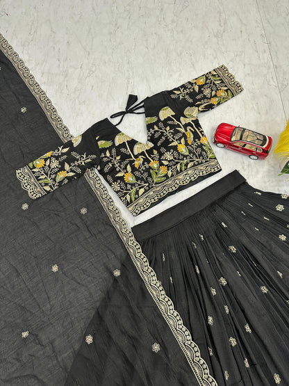 Festival Embroidery Silk Lehenga Choli