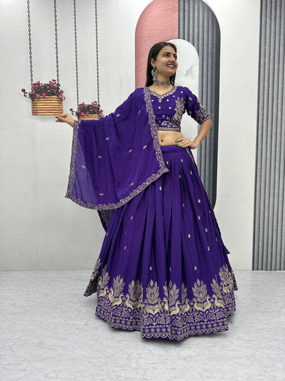 Festival Wear Chinon Lehenga Choli Set