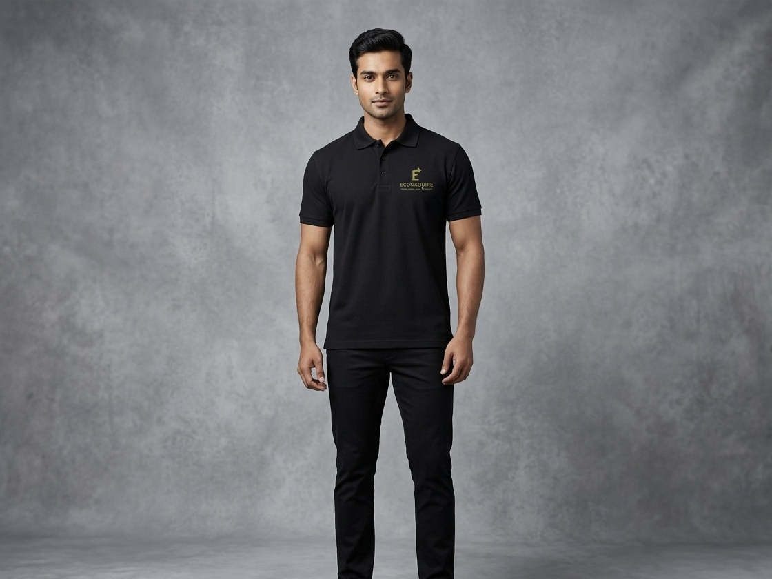 ECOMSQUIRE Premium Comfort Black T-Shirt