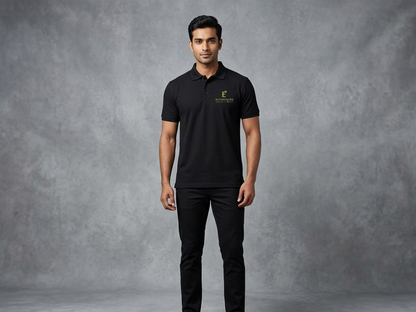 ECOMSQUIRE Premium Comfort Black T-Shirt