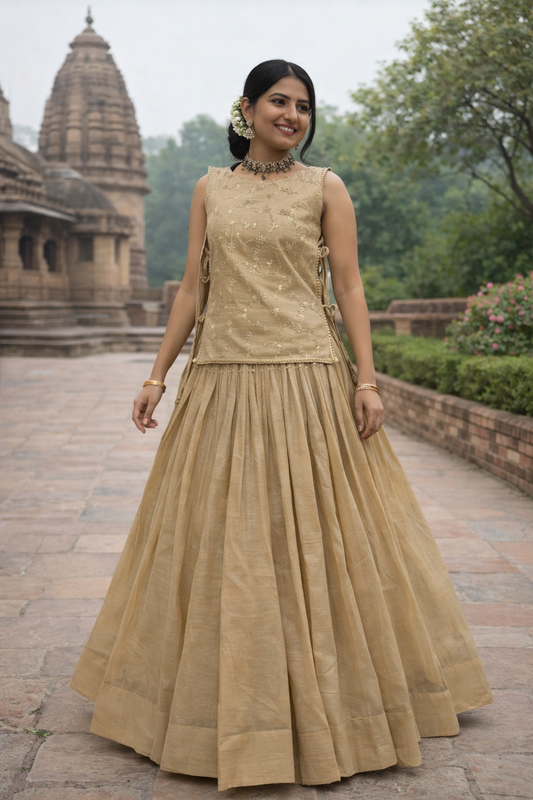 Festival Special Crunchy Silk Lehenga Choli with Designer Jacket