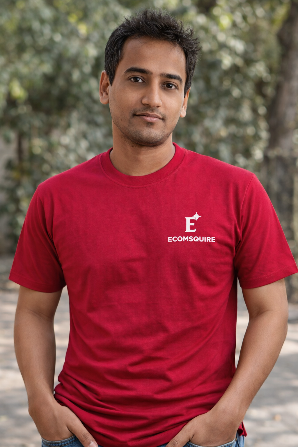 ECOMSQUIRE Premium Comfort Red T-Shirt