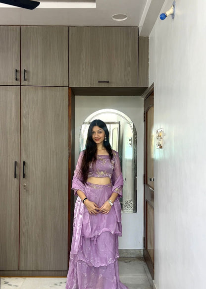 3-Piece Party Wear Lehenga Set