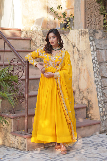Premium Designer Gown With Dupatta