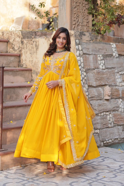 Premium Designer Gown With Dupatta